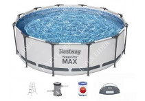 5619N BestWay Каркасный бассейн круглый, 366х100см+фильтрнасос, лестница, навес
