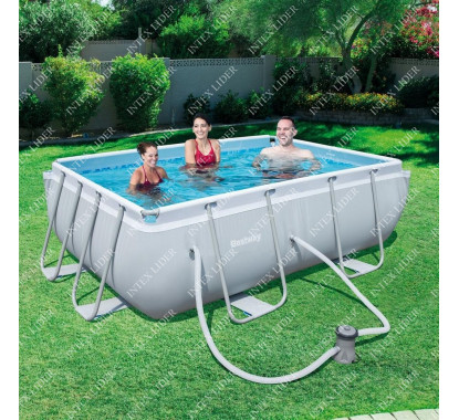 Bestway 56629 Бассейн каркасный прямоугольный + фильтр-насос 282х196х84см